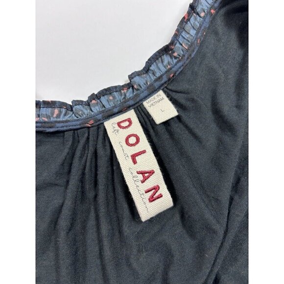 Dolan Anthropologie Marilyn Blouse Top Dark Blue Grey Black Animal Leopard Print - Picture 6 of 11